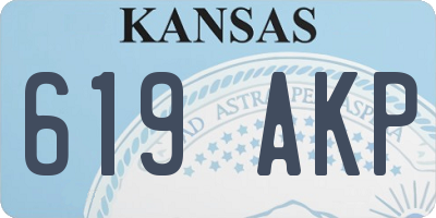 KS license plate 619AKP