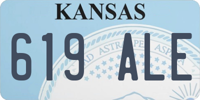 KS license plate 619ALE