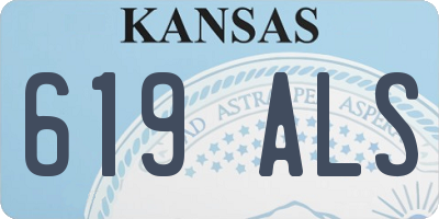 KS license plate 619ALS