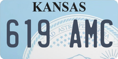 KS license plate 619AMC