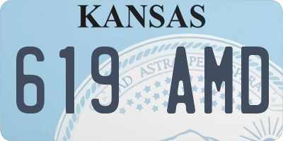 KS license plate 619AMD