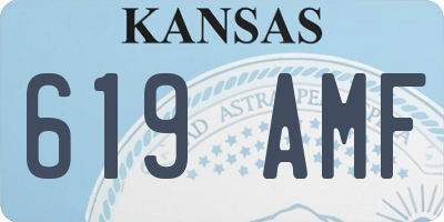 KS license plate 619AMF
