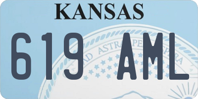 KS license plate 619AML