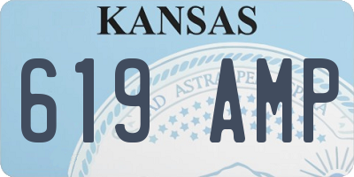 KS license plate 619AMP