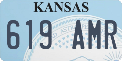KS license plate 619AMR