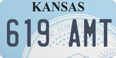 KS license plate 619AMT