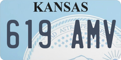 KS license plate 619AMV