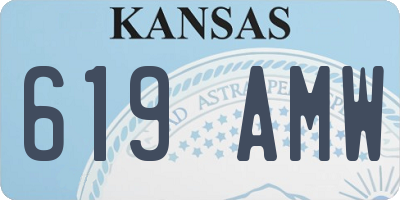 KS license plate 619AMW