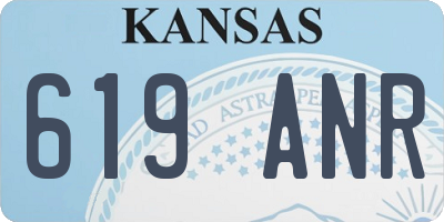 KS license plate 619ANR
