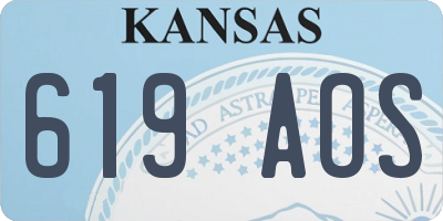 KS license plate 619AOS