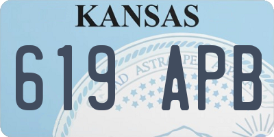 KS license plate 619APB