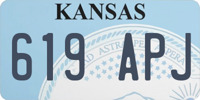 KS license plate 619APJ