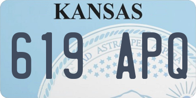 KS license plate 619APQ