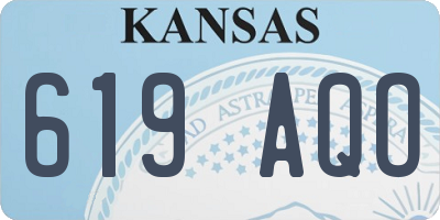 KS license plate 619AQO
