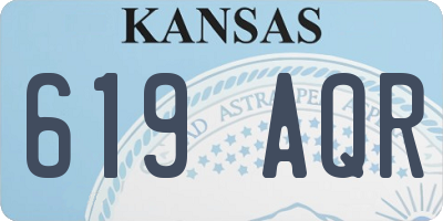 KS license plate 619AQR