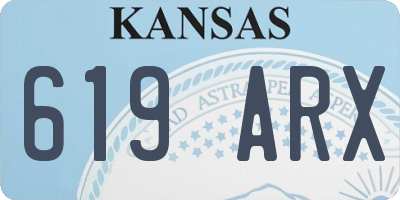 KS license plate 619ARX