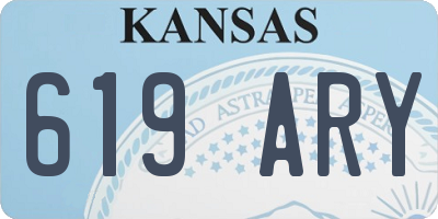 KS license plate 619ARY