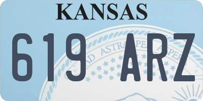KS license plate 619ARZ