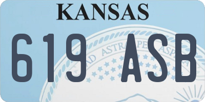 KS license plate 619ASB