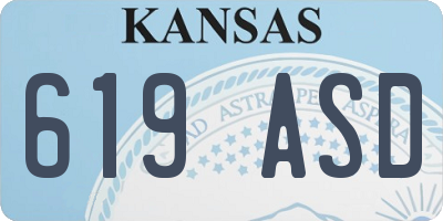 KS license plate 619ASD