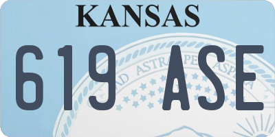 KS license plate 619ASE