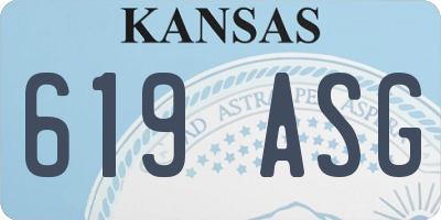KS license plate 619ASG