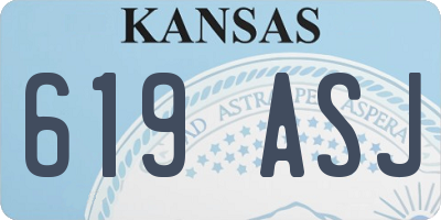 KS license plate 619ASJ