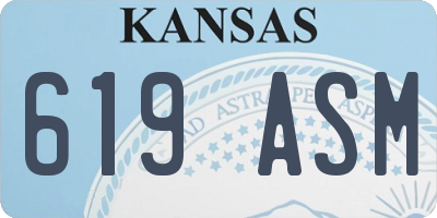KS license plate 619ASM