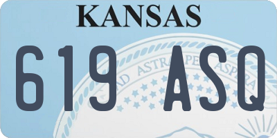 KS license plate 619ASQ