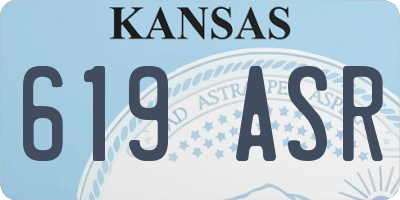 KS license plate 619ASR