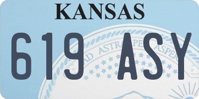 KS license plate 619ASY