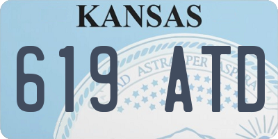 KS license plate 619ATD
