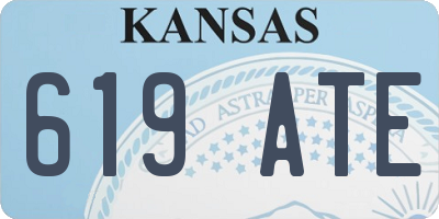 KS license plate 619ATE