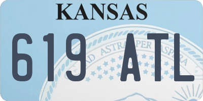 KS license plate 619ATL