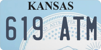 KS license plate 619ATM