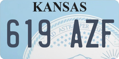KS license plate 619AZF