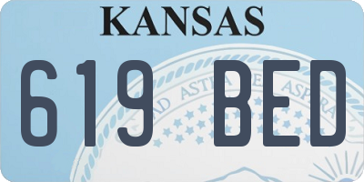 KS license plate 619BED