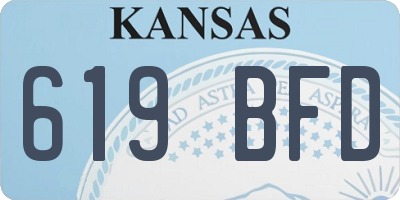 KS license plate 619BFD