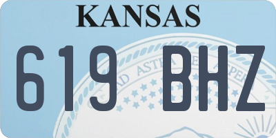 KS license plate 619BHZ