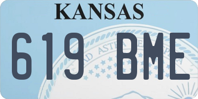 KS license plate 619BME