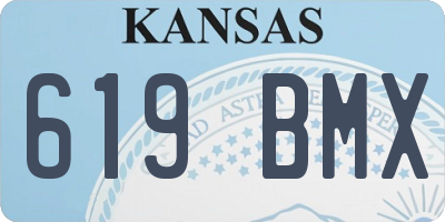 KS license plate 619BMX