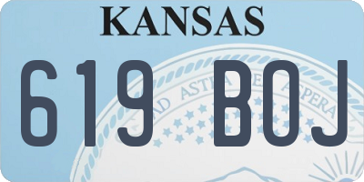 KS license plate 619BOJ