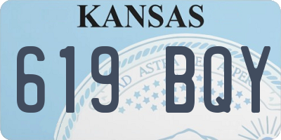 KS license plate 619BQY