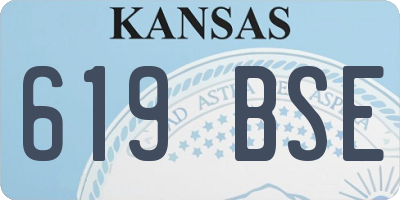 KS license plate 619BSE