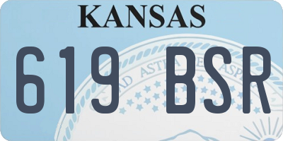KS license plate 619BSR