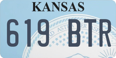 KS license plate 619BTR