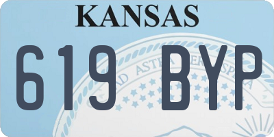 KS license plate 619BYP