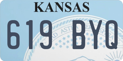KS license plate 619BYQ