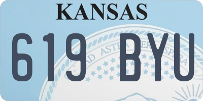 KS license plate 619BYU