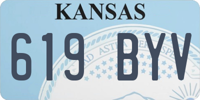 KS license plate 619BYV